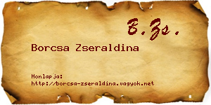 Borcsa Zseraldina névjegykártya